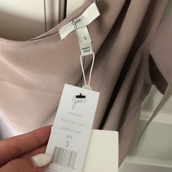 Joie Beige One Shoulder Blouse - Picture 3 of 3